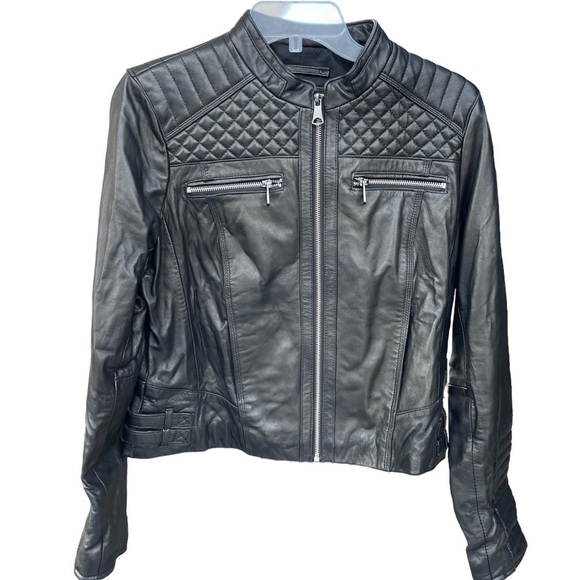 Andrew Marc New York Lamb Leather Jacket size L - Picture 1 of 15
